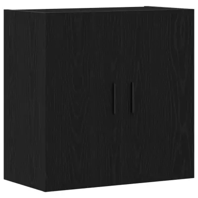 vidaXL stenski kabinet črni hrast 60x31x60 cm inženirski les