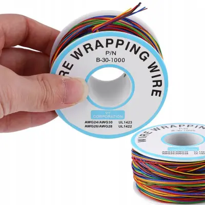 Rosfix Kynar Elektronski Kabel AWG 30 – 0,25 mm, 200 m, Večbarven, PVC Izolacija, 300 V | Do 105°C