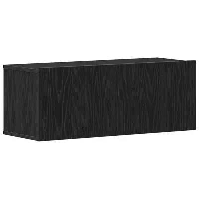 vidaXL TV stenske omare (set 2) - Črni hrast, 80x30x30 cm, narejene iz inženirskega lesa