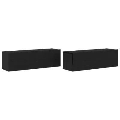 vidaXL TV omarice 2 kosa Črno hrast 100x30x30 cm Inženirski les
