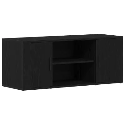 vidaXL TV omara Črna Oreh 100x35x40 cm Inženirski les