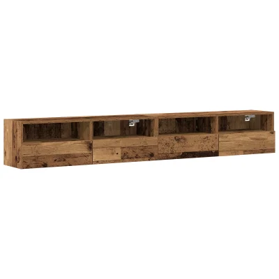 vidaXL TV stenske omare 2 kosa Star les 100x30x30 cm Inženirski les