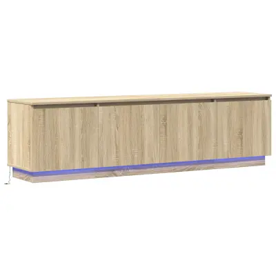vidaXL TV omarica z LED osvetlitvijo Sonoma Oreh 180x38x49 cm Inženirski les