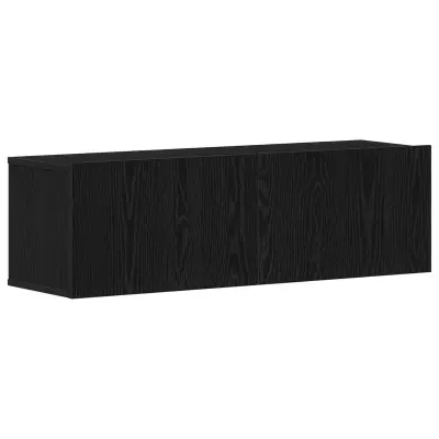 vidaXL Črni hrast stenski TV kabinet 100x30x30 cm, izdelan iz inženirskega lesa