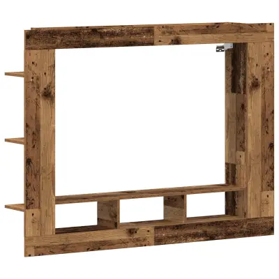 vidaXL TV omarica Pritrjena antik les 152x22x113 cm