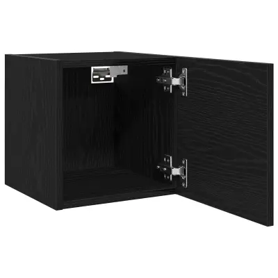 vidaXL TV omare s steno 2 kosa Črni hrast 30,5x30x30 cm