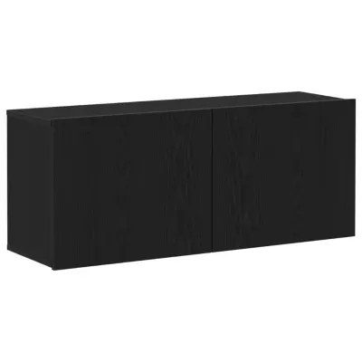 vidaXL TV stenski omarica Črna hrast 100x30x41 cm Inženirski les