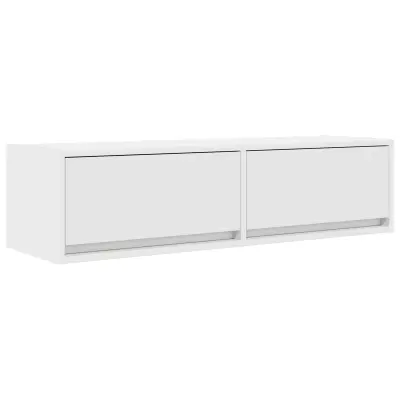 vidaXL TV omarica Bela 100x31x25,5 cm Inženirski les