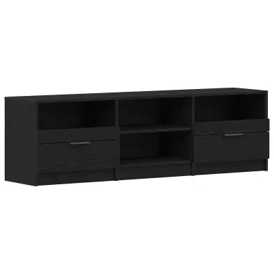 vidaXL TV omarica Črna Oreh 150x33,5x45 cm Inženirski les