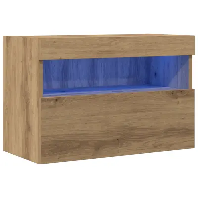 vidaXL TV Omara s LED Lučmi Artisan Oreh 60x30x40 cm