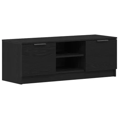 vidaXL TV Omara Črna Oreh 102x35x36,5 cm Inženirski Les