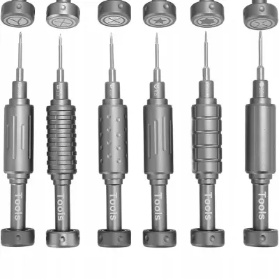 Rosfix Set Preciznih Magnetnih Izvijačev – 6 Kos, Aluminij, Proti Drsenju, za Elektroniko in Ure