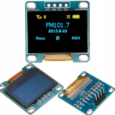 Rosfix OLED Zaslon 0,96'''' – Modri, 128x64, I2C, SSD1306, 3–5V, 0,08W | Za Arduino in Raspberry Pi