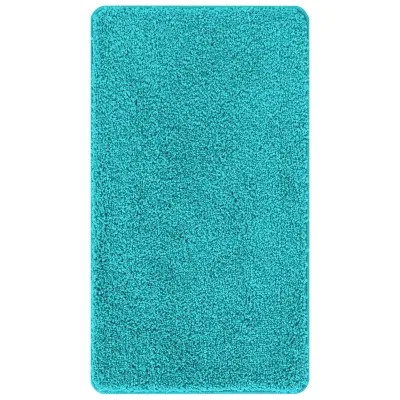 vidaXL Kopalna preproga pravokotna turkizna 70x120 cm iz polipropilena protizdrsna
