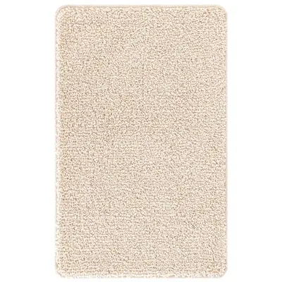 vidaXL Preproga za kopalnico pravokotna krem 50x80 cm iz polipropilena nedrseča