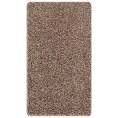vidaXL Kopalniška preproga pravokotna rjava 70x120 cm poliester nedrseča