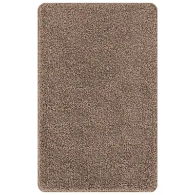 vidaXL Kopalna preproga Pravokotna Rjava 50x80 cm Poliester Protizdrsna