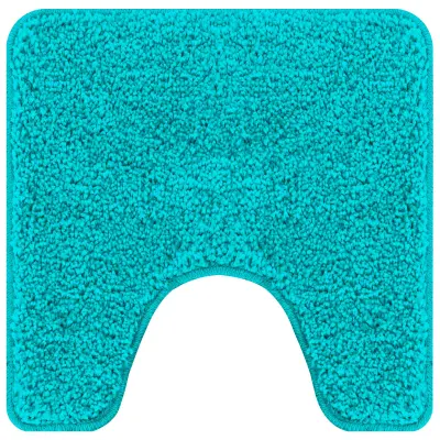 vidaXL U-oblikovana kopalniška preproga turkizna 50x50 cm polipropilen proti drsenju