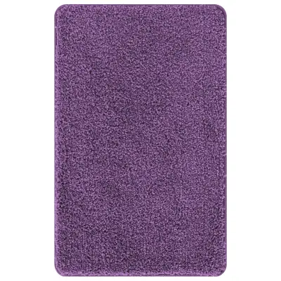 vidaXL Kopalniška preproga Pravokotna Vijolična 50x80 cm Poliester Protizdrsna