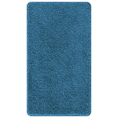 vidaXL Kopalniška preproga Pravokotna Modra 70x120 cm Poliester Protizdrsna