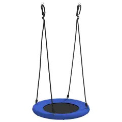 vidaXL Gnezdeča gugalnica Modra Ø 100 cm, nosi do 100 kg, Oxford tkanina