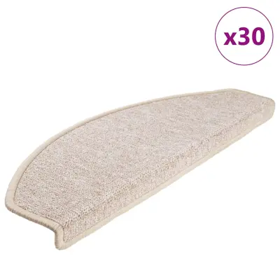 vidaXL preproge za stopnice 30 kosov Taupe 65x24x4 cm