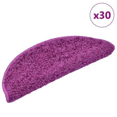 vidaXL Podloge za stopnice 30 kosov Vijolična 65x21x4 cm