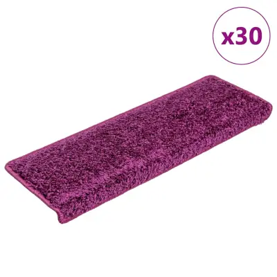 vidaXL Preproge za stopnice 30 kosov 65x21x4 cm vijolične