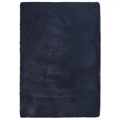 vidaXL Visoka košata preproga NAVARRA mornarsko 160x230 cm poliester