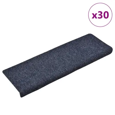 vidaXL Samolepilne podloge za stopnice 30 kosov modra 65x21x4 cm