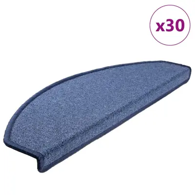 vidaXL Podloge za stopnice 30 kosov Modra 65x24x4 cm