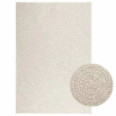 vidaXL Rug "ZIZUR" Cream 120x170 cm Juta videz Notranje in zunanje