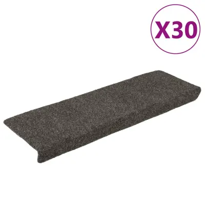 vidaXL Samolepilne preproge za stopnice 30 kosov antracit 65x21x4 cm