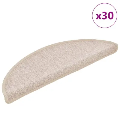 vidaXL Podloge za stopnice 30 kosov Taupe 56x17x3 cm