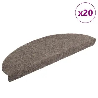 vidaXL Samolepilne podloge za stopnice 20 kosov krem 65x21x4 cm