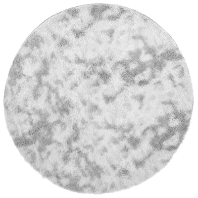 vidaXL Visoka košata preproga NAVARRA svetlo siva 160x160 cm poliester