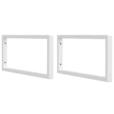 vidaXL Nosilci polic za umivalnik 2 kosa beli pravokotni jeklo