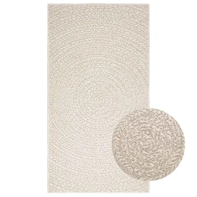 vidaXL Rug "ZIZUR" Cream 80x150 cm Juta videz Notranje in zunanje