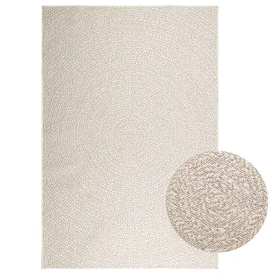 vidaXL Rug "ZIZUR" Cream 160x230 cm Juta videz Notranje in zunanje