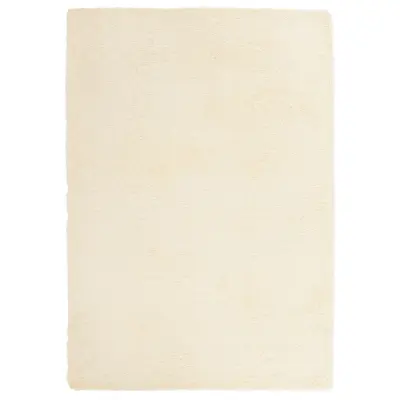 vidaXL Visoka košata preproga NAVARRA krem 120x170 cm poliester