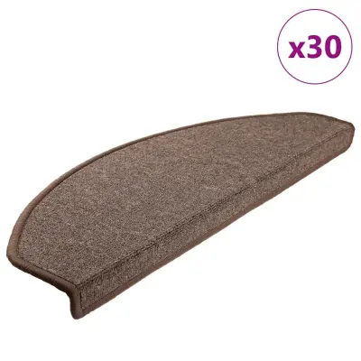 vidaXL Podloge za stopnice 30 kosov Kava rjava 65x24x4 cm
