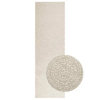 vidaXL Rug "ZIZUR" Cream 80x250 cm Juta videz Notranje in zunanje