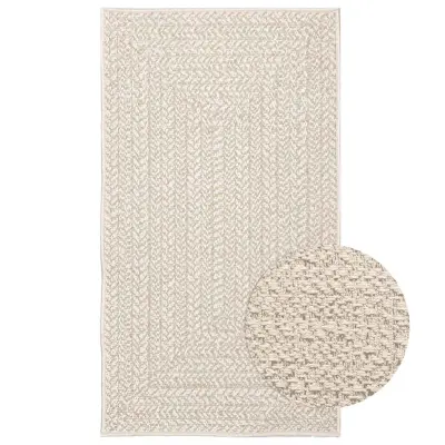 vidaXL Rug "ZIZUR" Cream 60x110 cm Juta videz Notranje in zunanje