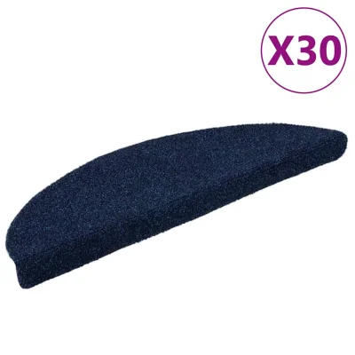 vidaXL Preproge za stopnice samolepilne 30 kosov mornarica 56x17x3 cm