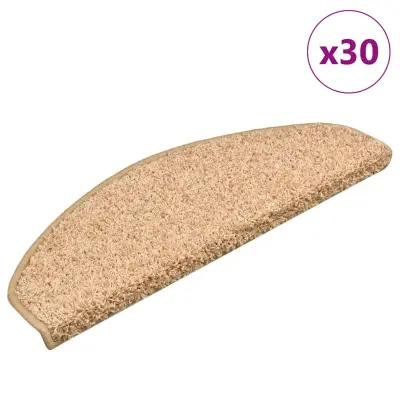 vidaXL Podloge za stopnice 30 kosov Zlata 65x21x4 cm