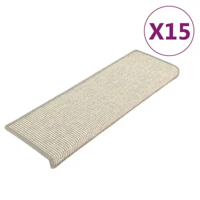 vidaXL Samolepilne preproge za stopnice 15 kosov srebrne 65x21x4 cm