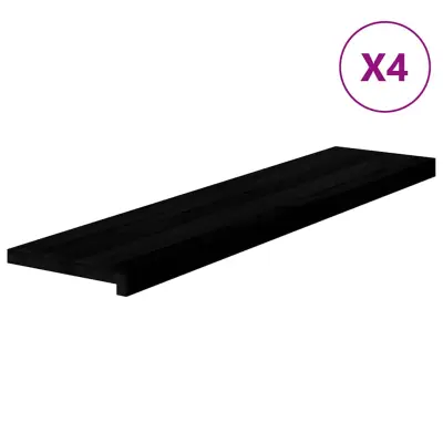 vidaXL Podloge za stopnice 4 kosi rjave 110x25x2 cm trdna hrastovina