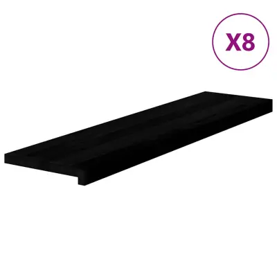 vidaXL Podloge za stopnice 8 kosov rjave 100x30x2 cm trdna hrastovina