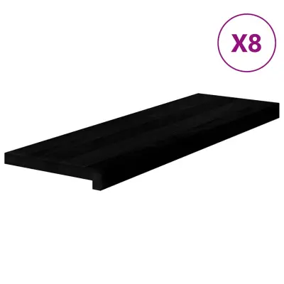 vidaXL Podloge za stopnice 8 kosov rjave 80x30x2 cm trdna hrastovina