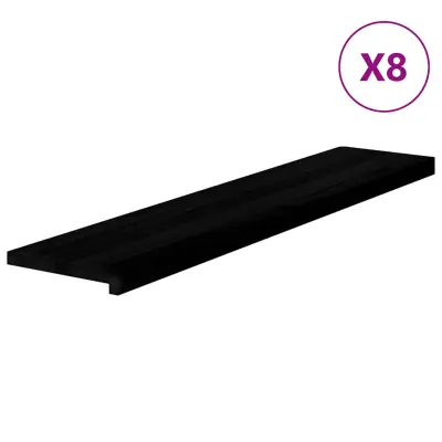 vidaXL Podloge za stopnice 8 kosov rjave 120x25x2 cm trdna hrastovina